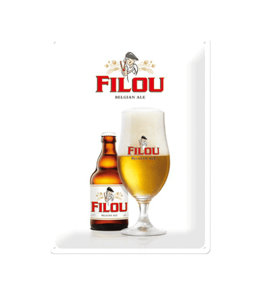 Filou bier - metalen bord