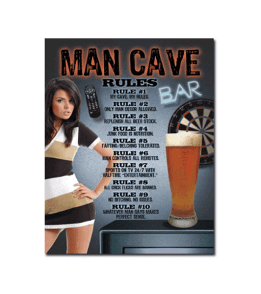 Mancave bord - Man Cave Rules 2.0
