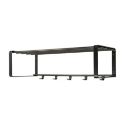 Wandkapstok staal REEF 2 industrieel zwart