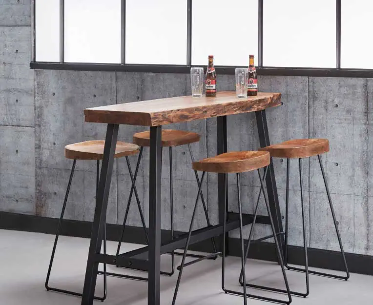 Barkrukken industrieel hout bartafel