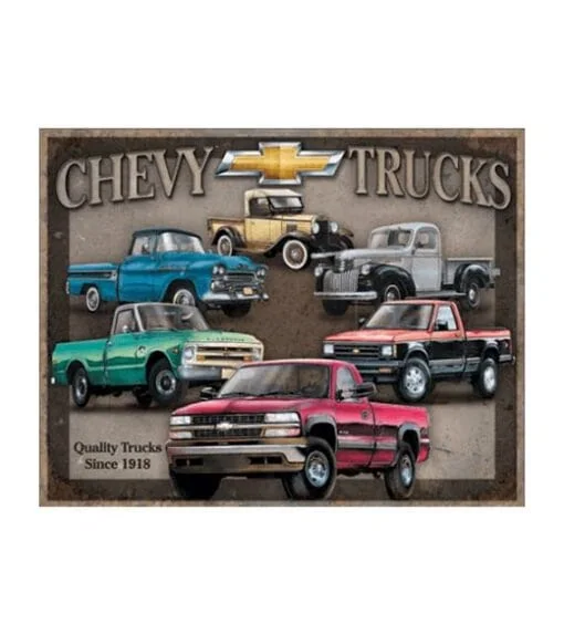 Chevy Trucks - metalen bord