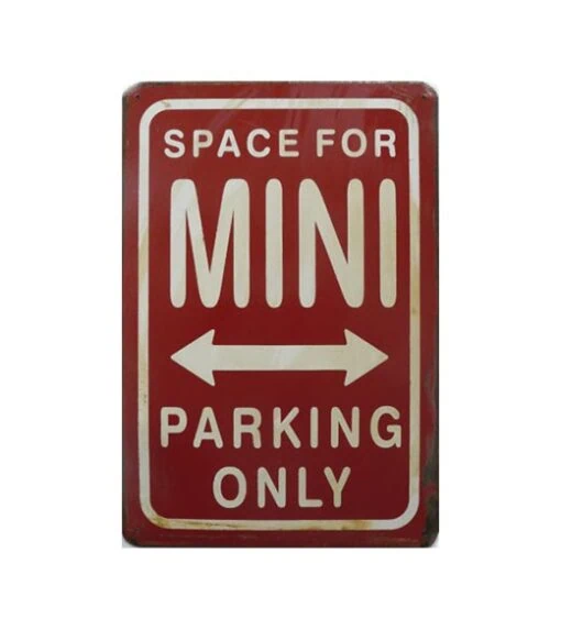 metalen parkeerbord Mini