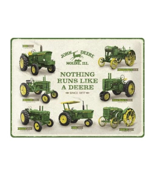 Nothing runs like a deer - metalen bord