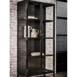 Vitrinekast metaal Seattle 2 deuren