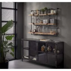 Wandrek industrieel Stockton set van 6