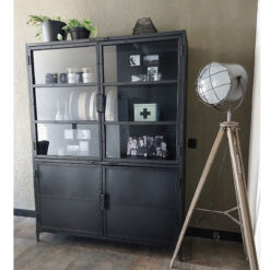 Buffetkast industrieel Trevor zwart 140cm