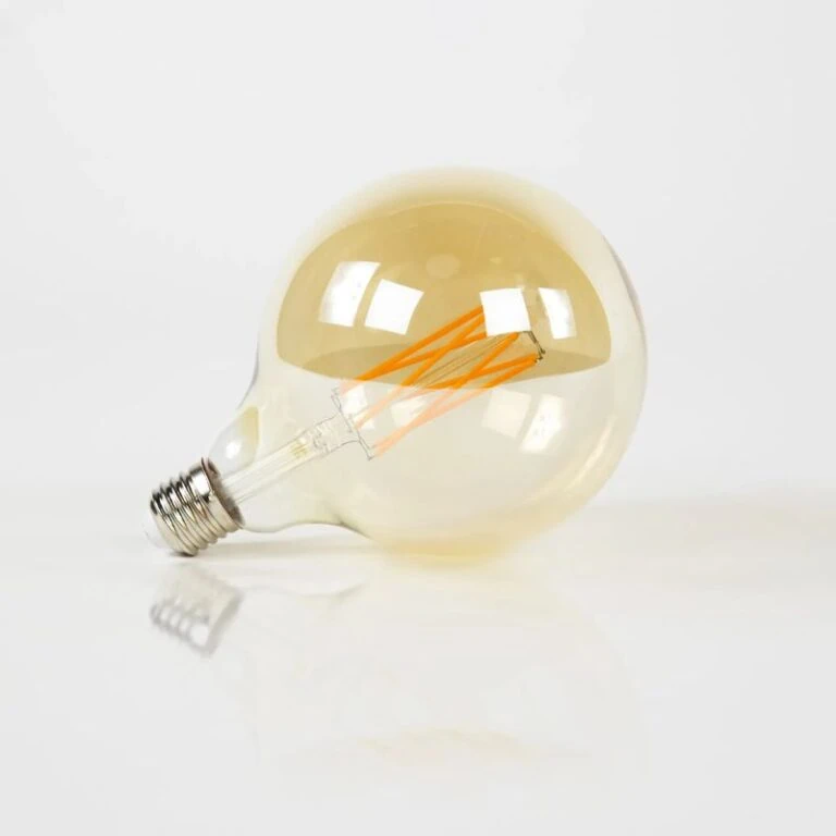 Kooldraad LED E27 lichtbron bol 12,5cm amber