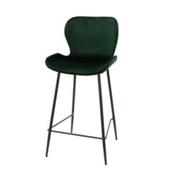 Selly velvet barstoel groen