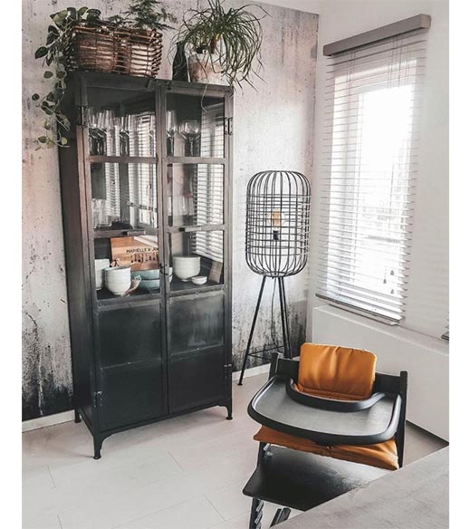 metalen vitrinekasten