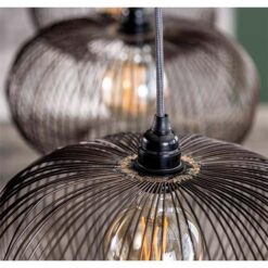 Conli 4-lichts hanglamp zwart