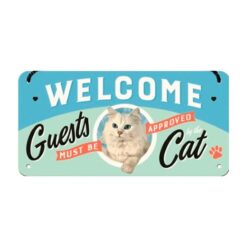 Guests must be approved - metalen bord