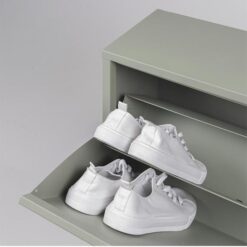 Pippen industrieel schoenenkast 2 vakken groen metaal