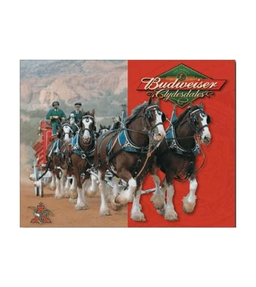 Budweiser horses - metalen bord