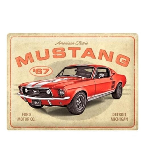 Ford mustang gt 67, Detroit - metalen bord