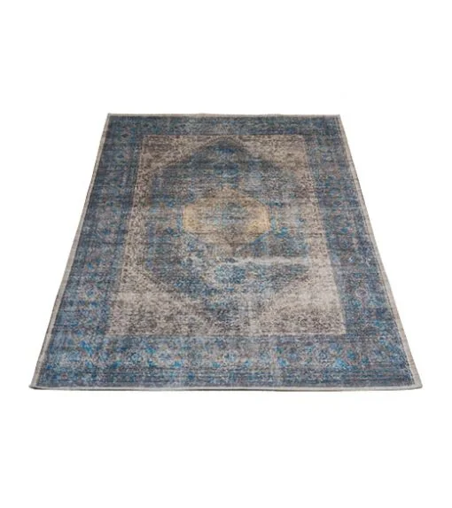 Hoomay vloerkleed vintage rechthoek groen/blauw