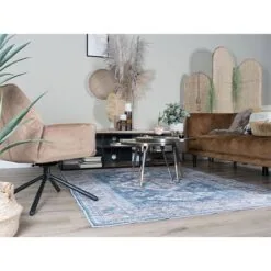 Zareen vloerkleed vintage rechthoek blauw 2