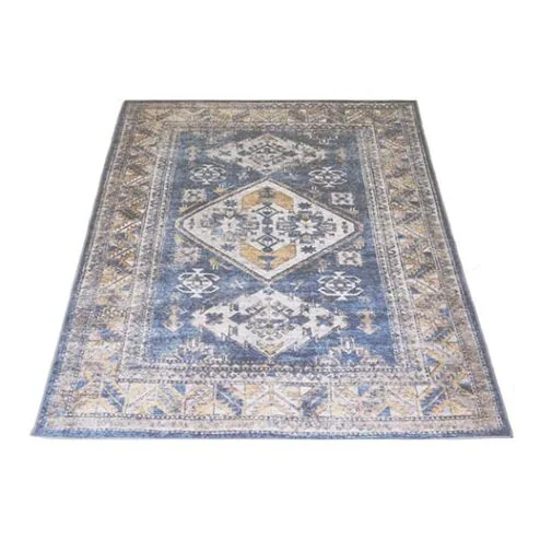 Zareen vloerkleed vintage rechthoek blauw 2