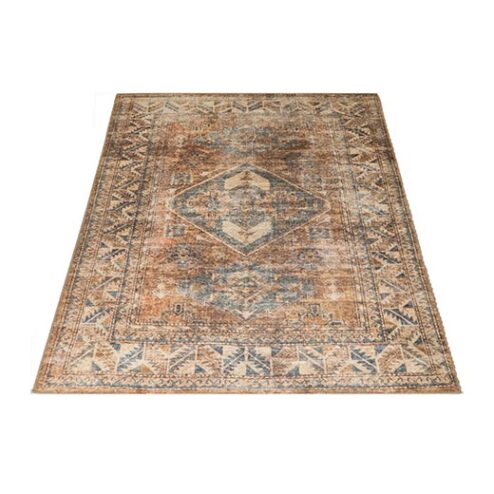 Zareen vloerkleed vintage rechthoek blauw