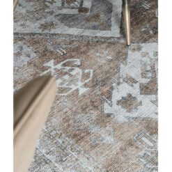 Zareen vloerkleed vintage rechthoek bruin blauw-1