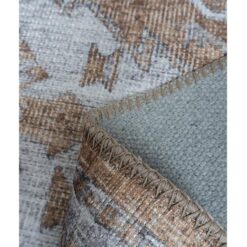 Zareen vloerkleed vintage rechthoek bruin blauw-1