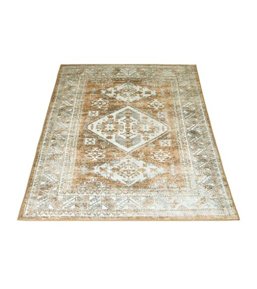 Zareen vloerkleed vintage rechthoek bruin blauw-1