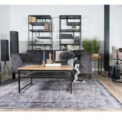 Omid-vloerkleed-vintage-rechthoek-Antraciet-bruin-1