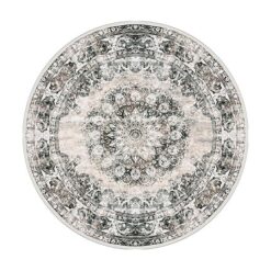 Parandis vloerkleed vintage rond Antraciet