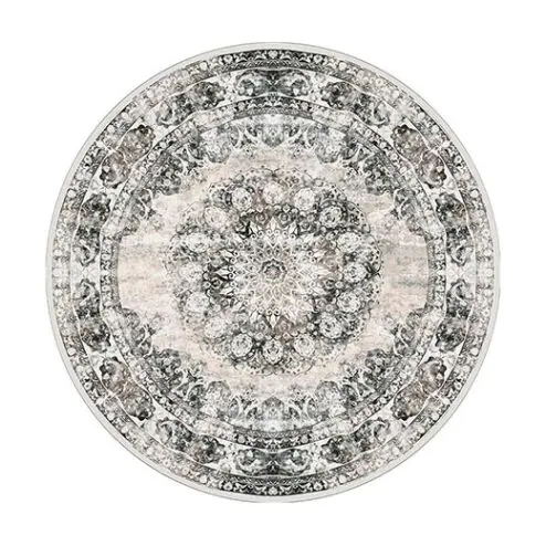 Parandis vloerkleed vintage rond Antraciet