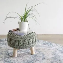 Parandis vloerkleed vintage rond blauw