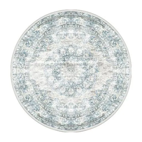 Parandis vloerkleed vintage rond blauw