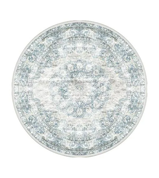 Parandis vloerkleed vintage rond blauw