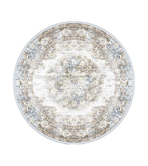 Parandis vloerkleed vintage rond taupe