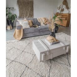 Casablanca vloerkleed hoogpolig rechthoek creme