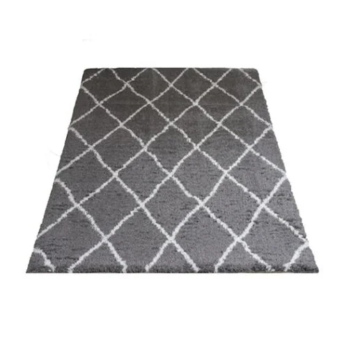 Michael vloerkleed hoogpolig rechthoek grijs