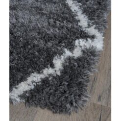 Michael vloerkleed hoogpolig rechthoek grijs