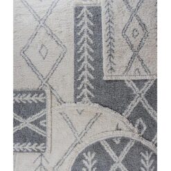 Rahul vloerkleed hoogpolig rechthoek grijs