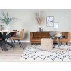 Tano vloerkleed hoogpolig rechthoek creme