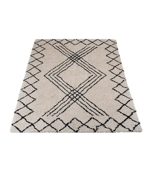 Tano vloerkleed hoogpolig rechthoek creme