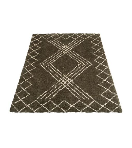 Tano vloerkleed hoogpolig rechthoek groen