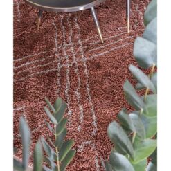 Tano vloerkleed hoogpolig rechthoek terra