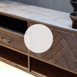 Scandi tv meubel industrieel visgraat zwart