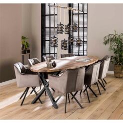 Kelly eetkamerstoel velvet antraciet