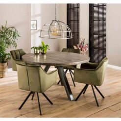 Kelly eetkamerstoel velvet groen