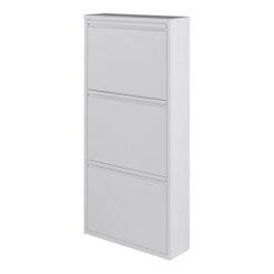 Pippen industrieel schoenenkast 3 lade wit metaal