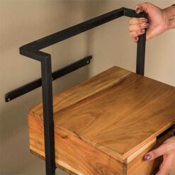 Sonic houten nachtkastje industrieel 44cm