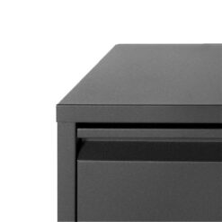 Pippen industrieel schoenenkast 2 vakken zwart metaal