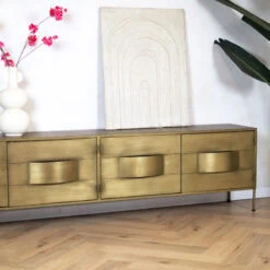 Loua tv meubel goud 170cm