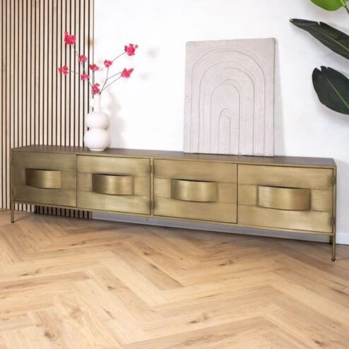 Loua tv meubel goud