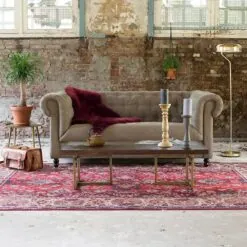 Dutchbone Bid Vloerkleed Oud Rood