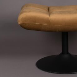 Dutchbone Hocker Bar Velvet Goud Bruin-3